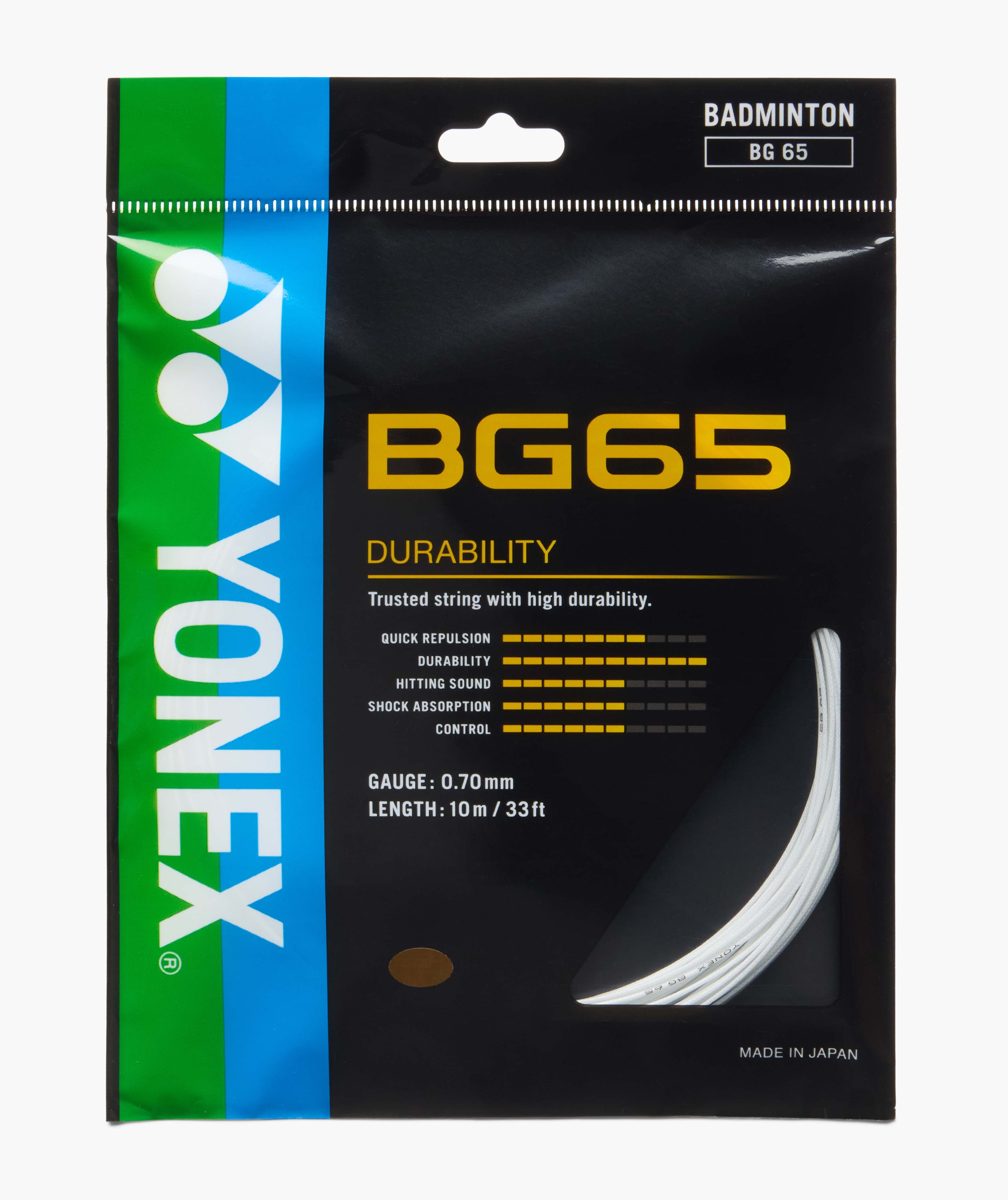 ヨネックス　ガット　バドミントン　BG65　ホワイト 　100m BG65 - SET – Yonex USA